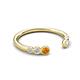 5 - Makena Citrine and Lab Grown Diamonds Open Wedding Band 