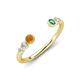 4 - Makena Citrine and Created Alexandrite Open Wedding Band 
