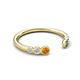 5 - Makena Citrine and Created Alexandrite Open Wedding Band 
