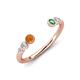 4 - Makena Citrine and Created Alexandrite Open Wedding Band 