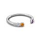 5 - Makena Citrine and Amethyst Open Wedding Band 