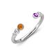 4 - Makena Citrine and Amethyst Open Wedding Band 