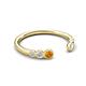 5 - Makena Citrine and Aquamarine Open Wedding Band 