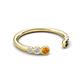 5 - Makena Citrine and Black Diamond Open Wedding Band 