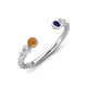 4 - Makena Citrine and Blue Sapphire Open Wedding Band 