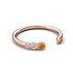5 - Makena Citrine and Lab Grown Diamonds Open Wedding Band 