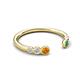 5 - Makena Citrine and Emerald Open Wedding Band 