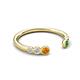 5 - Makena Citrine and Green Garnet Open Wedding Band 