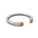 5 - Makena Citrine and Green Garnet Open Wedding Band 