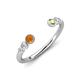 4 - Makena Citrine and Peridot Open Wedding Band 