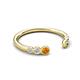 5 - Makena Citrine and Peridot Open Wedding Band 
