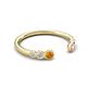 5 - Makena Citrine and Pink Sapphire Open Wedding Band 