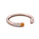 5 - Makena Citrine and Pink Sapphire Open Wedding Band 