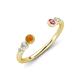 4 - Makena Citrine and Pink Tourmaline Open Wedding Band 