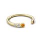 5 - Makena Citrine and Pink Tourmaline Open Wedding Band 