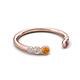 5 - Makena Citrine and Pink Tourmaline Open Wedding Band 