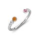 4 - Makena Citrine and Pink Tourmaline Open Wedding Band 