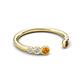 5 - Makena Citrine and Red Garnet Open Wedding Band 