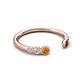 5 - Makena Citrine and Red Garnet Open Wedding Band 