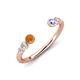 4 - Makena Citrine and Tanzanite Open Wedding Band 