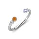4 - Makena Citrine and Tanzanite Open Wedding Band 