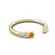 5 - Makena Citrine and Yellow Diamond Open Wedding Band 