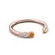 5 - Makena Citrine and Yellow Diamond Open Wedding Band 