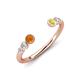 4 - Makena Citrine and Yellow Diamond Open Wedding Band 