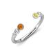 4 - Makena Citrine and Yellow Diamond Open Wedding Band 