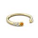 5 - Makena Citrine and Yellow Sapphire Open Wedding Band 