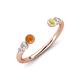 4 - Makena Citrine and Yellow Sapphire Open Wedding Band 