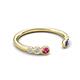 5 - Makena Pink Tourmaline and Blue Sapphire Open Wedding Band 