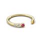 5 - Makena Pink Tourmaline and Citrine Open Wedding Band 