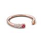 5 - Makena Pink Tourmaline and Citrine Open Wedding Band 