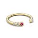 5 - Makena Pink Tourmaline and Lab Grown Diamonds Open Wedding Band 
