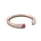 5 - Makena Pink Tourmaline and Lab Grown Diamonds Open Wedding Band 