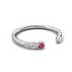 5 - Makena Pink Tourmaline and Lab Grown Diamonds Open Wedding Band 