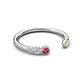 5 - Makena Pink Tourmaline and Yellow Diamond Open Wedding Band 
