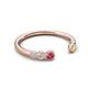 5 - Makena Pink Tourmaline and Yellow Diamond Open Wedding Band 
