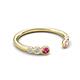 5 - Makena Pink Tourmaline and Pink Sapphire Open Wedding Band 