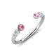 4 - Makena Pink Tourmaline and Pink Sapphire Open Wedding Band 