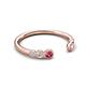 5 - Makena Pink Tourmaline and Pink Sapphire Open Wedding Band 