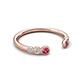 5 - Makena Pink Tourmaline and Lab Grown Diamonds Open Wedding Band 