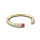 5 - Makena Pink Tourmaline and Tanzanite Open Wedding Band 
