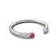 5 - Makena Pink Tourmaline and Tanzanite Open Wedding Band 