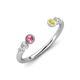 4 - Makena Pink Tourmaline and Yellow Diamond Open Wedding Band 