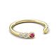 5 - Makena Pink Tourmaline and Yellow Diamond Open Wedding Band 