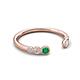 5 - Makena Emerald and Lab Grown Diamonds Open Wedding Band 