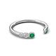 5 - Makena Emerald and Created Alexandrite Open Wedding Band 