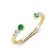 4 - Makena Emerald and Created Alexandrite Open Wedding Band 